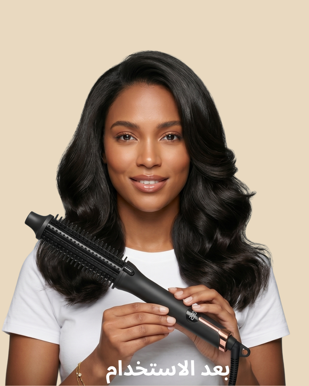 Lightweight ionic hair straightening brush for quick and professional styling for all types.