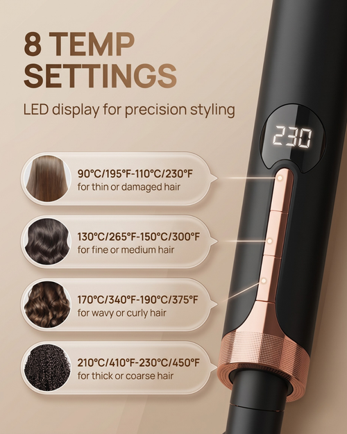 Lightweight ionic hair straightening brush for quick and professional styling for all types.