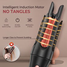 Professional ionic hair curling iron with LCD screen and ceramic barrel